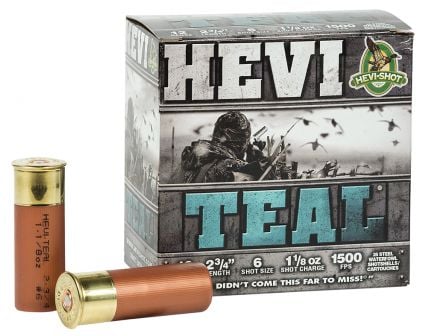 HEVI-Shot HEVI-Teal 12 Gauge Shotgun Shells 2.75 #6 25rds