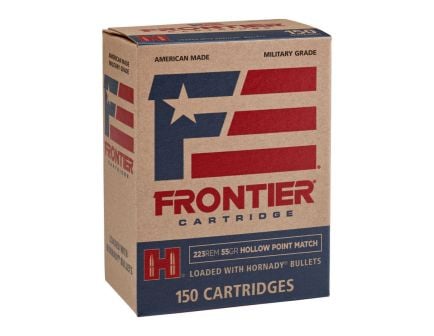 Hornady Frontier 55 gr Hollow Point Match .223 Rem Ammo, 150/box - FR1415