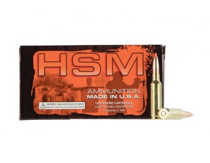HSM Ammunition Match 168 gr Hollow Point Boat Tail MatchKing .308 Win Ammo, 20/box - HSM-308-2-N