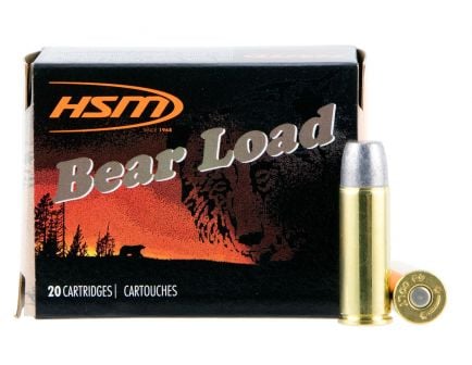 HSM Ammunition Bear Load 325 gr Hard Lead Wide Flat Nose - Gas Check .45 Colt Ammo, 20/box - HSM-45C-7-N-20