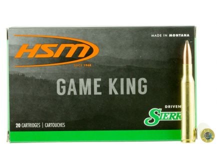 HSM Ammunition Game King 130 gr Spitzer Boat Tail .270 Win Ammo, 20/box - HSM-270-12-N