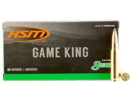 HSM Ammunition Game King 165 gr Spitzer Boat Tail .308 Win Ammo, 20/box - HSM-308-42-N