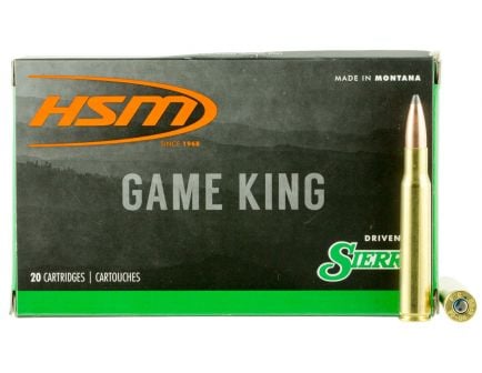 HSM Ammunition Game King 180 gr Spitzer Boat Tail .308 Win Ammo, 20/box - HSM-308-43-N