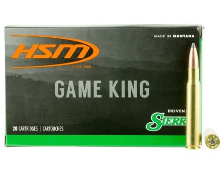 HSM Ammunition Game King 165 gr Spitzer Boat Tail .30-06 Spfld Ammo, 20/box - HSM-30-06-40-N