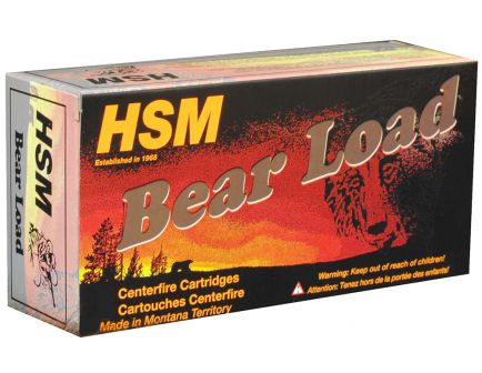HSM Ammunition Bear Load 430 gr Round Nose Flat Point - Gas Check .45-70 Ammo, 20/box - HSM-45-70-12-N