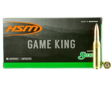 HSM Ammunition Game King 140 gr Spitzer Boat Tail 7mm-08 Rem Ammo, 20/box - HSM-7mm08-7-N