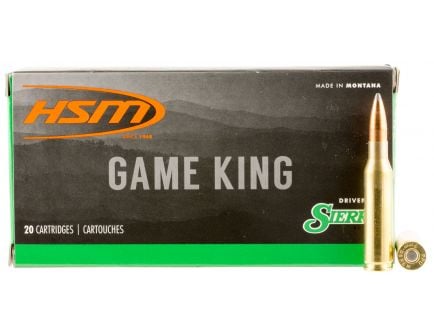 HSM Ammunition Game King 160 gr Spitzer Boat Tail 7mm-08 Rem Ammo, 20/box - HSM-7mm08-9-N