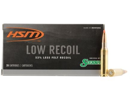 HSM Ammunition Low Recoil 140 gr 7mm-08 Rem Ammo, 20/box - HSM-7mm08-10-N