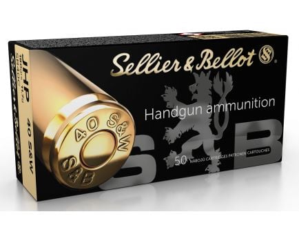 Sellier & Bellot 180 gr Jacketed Hollow Point .40 S&W Ammo, 50/box - SB40C
