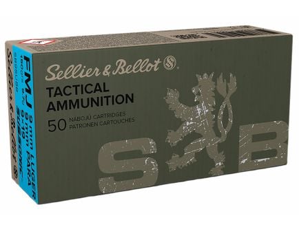 Sellier & Bellot Subsonic 9mm 150gr FMJ Ammo, 50rds - SB9SUBB