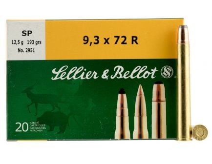 Sellier & Bellot 193 gr Semi-Jacketed Soft Point 9.3x72mmR Ammo