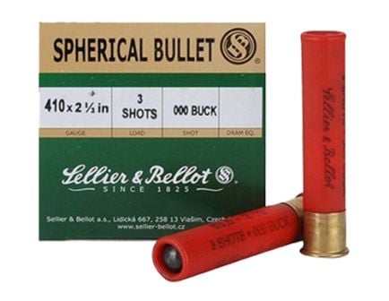 Sellier & Bellot 2.5" 410 Gauge Ammo 000 Buck, 25/box - SB410A