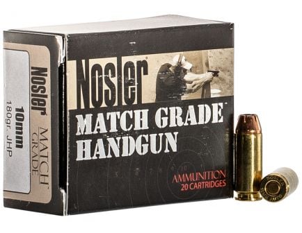 Nosler 180 gr Jacketed Hollow Point 10mm Ammo, 20/box - 51400