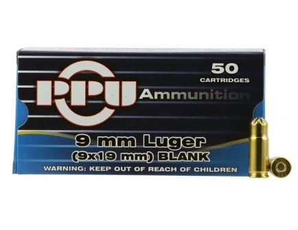 PPU USA 9mm Blank Ammo, 50/box - PPB9L