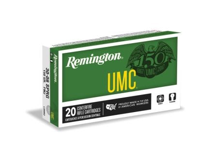 Remington UMC 150 gr Full Metal Jacket .30-06 Spfld Ammo, 20/box - L30062