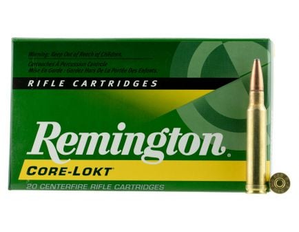 Remington Core-Lokt 250 gr Pointed Soft Point .308 Win Mag Ammo, 20/box - R338W2