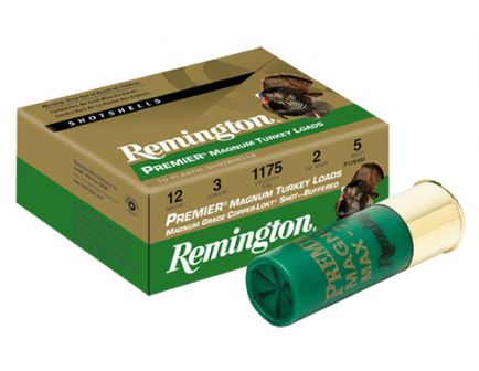 Remington Premier Magnum Copper-Plated Turkey 3" 12 Gauge Ammo 6, 10/box - P12XHM6