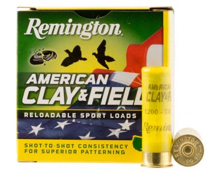 Remington American Clay & Field Sport 2.75" 20 Gauge Ammo 7-1/2, 25/box - HT2075