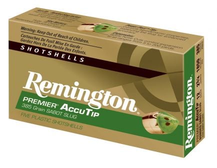Remington Premier AccuTip 2-3/4" 12 Gauge Ammo 385 gr, 5/box - PRA12