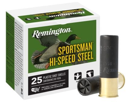 Remington Sportsman, Hi-Speed Steel 2.75" 12 Gauge Ammo 4, 25/box - SST12S4