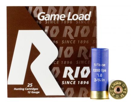 RIO Game Load Super High Velocity 2.75" 12 Gauge Ammo 7-1/2, 25 Rounds - SGHV3275