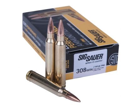 Sig Sauer Elite Ball 150 gr Full Metal Jacket .308 Win Ammo, 20/box - E308B120