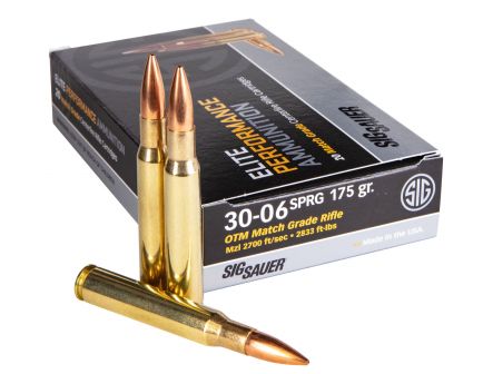Sig Sauer Elite Match 175 gr Open Tip Match .30-06 Spfld Ammo, 20/box - E3006M220