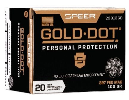Speer Gold Dot 100 gr Hollow Point .327 Federal Mag Ammo, 20/box - 23913GD
