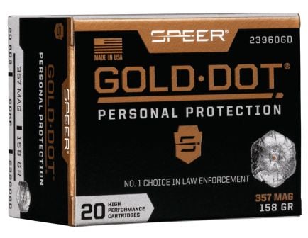 Speer Gold Dot 158 gr Hollow Point .357 Mag Ammo, 20/box - 23960GD