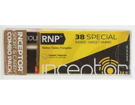 Inceptor Sport & Carry 77, 84 gr ARX/RNP .38 Spl Ammo, 120/box - 38SPLRNDARX