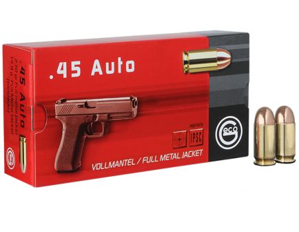 Geco 230 gr Full Metal Jacket Round Nose .45 ACP Ammo, 50/box - 271440050