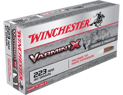 Winchester Ammunition Varmint-X 40 gr Rapid Expansion .223 Rem Ammo, 20/box - X223P1