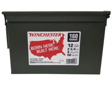 Winchester Ammunition Winchester Buckshot 2.75" 12 Gauge Ammo 00 Buck, 160/box - WW12C