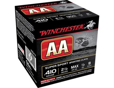 Winchester Ammunition AA Super Sport 2.5" 410 Gauge Ammo 8, 25/box - AASC418