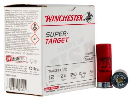 Winchester Super Target 12 Gauge 2.75", 25rds - TRGT12507