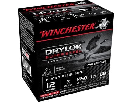 Winchester Ammunition Drylock Super Steel 3" 12 Gauge Ammo BB, 25/box - SSH123BB
