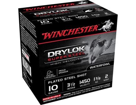 Winchester Ammunition Drylock Super Steel 3.5" 10 Gauge Ammo 2, 25/box - SSH102