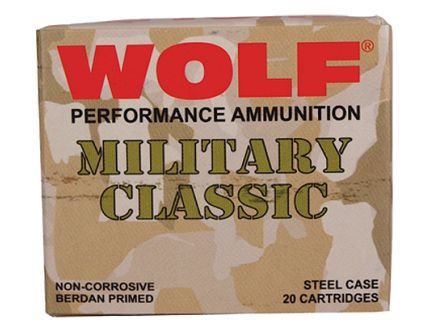Wolf Performance Military Classic 140 gr Soft Point .30-06 Spfld Ammo, 500/case - MC3006SP140