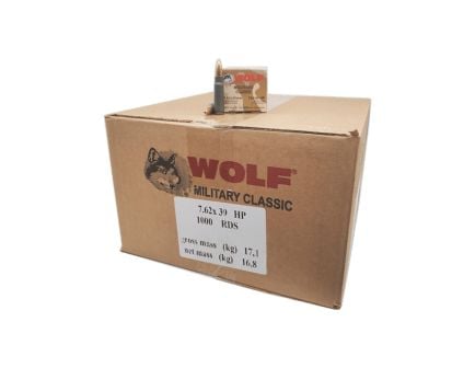 Wolf Performance Military Classic 124 gr Soft Point 7.62x39mm Ammo, 1000 rds/case - MC762BSP