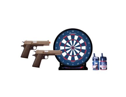 Crosman Marines 6mm Airsoft Spring Pistol and Target Kit, Brown - MCKT02