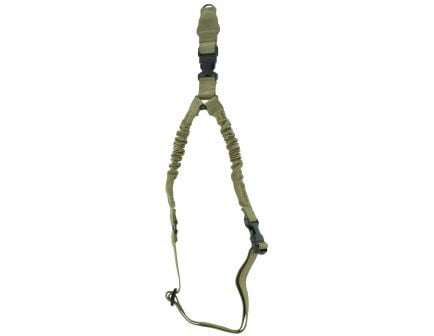 Aim Sports 1-Point Bungee Adjustable Heavy-Duty Sling w/ Steel Clip, Tan - AOPS01T