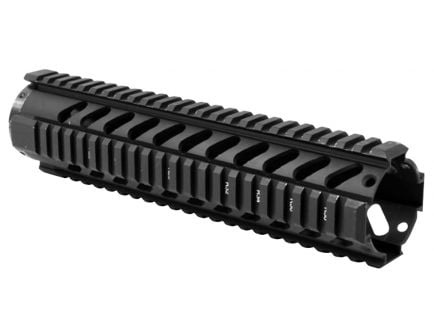 Aim Sports 10" Aluminum Free Floating Mid-Length Quad Rail, Anodized Black - MT061
