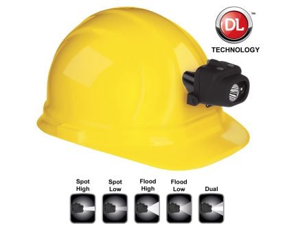 Bayco Products Nightstick Dual-Light LED Headlamp w/ Hard Hat Clip, Black - NSP-4608BC