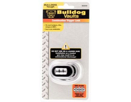 Bulldog Cases Trigger Lock w/ Combination for Handguns/Rifles/Shotguns/MSR's, Black - BD8000