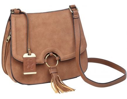 Bulldog Cases Cross Body Purse w/ Holster, Small, Tan - BDP-034