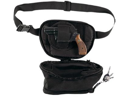 Bulldog Cases Medium Ambidextrous Hand Outside-The-Waistband Fanny Pack Holster, Black - BD860