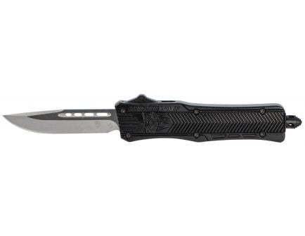 CobraTec Knives Small CTK-1 2.75" Drop Point OTF Knife, Black - SBCTK1SDNS