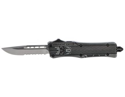 CobraTec Small CTK-1 2.75" Drop Point OTF Knife, Serrated, Stonewash - SSWCTK1SDS