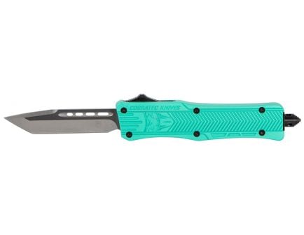CobraTec Small CTK-1 2.75" Tanto OTF Knife, Teal - STFCTK1STNS