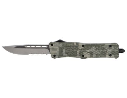 CobraTec Knives Medium CTK-1 Drop Point OTF Knife, 3", Serrated Edge, Army Digital Camouflage - MADCCTK1MDS
